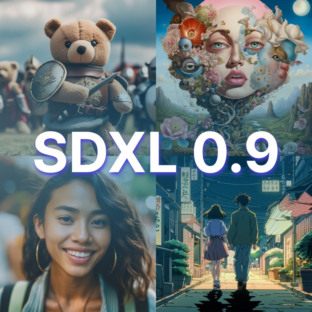 Stability AI发布最新版Stable Diffusion XL 0.9(SDXL 0.9)