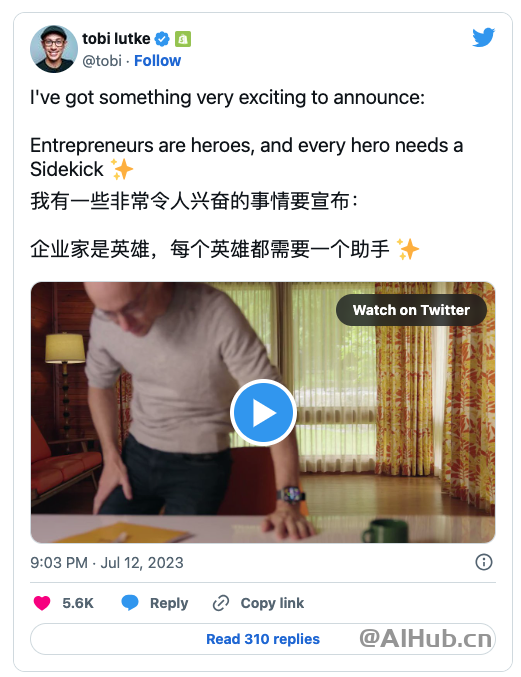 Shopify推出新的AI助手Sidekick，帮助商家解答问题