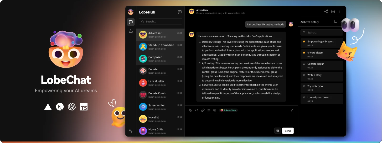 LobeChat-开源的高性能聊天机器人框架