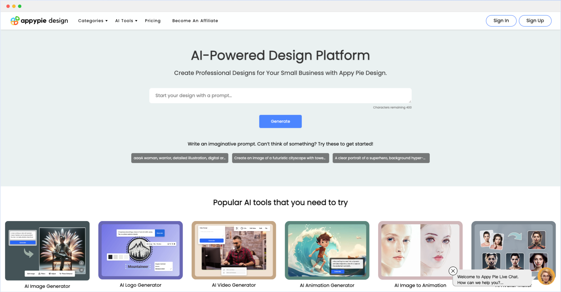 Appy Pie Design—AI驱动的在线设计平台