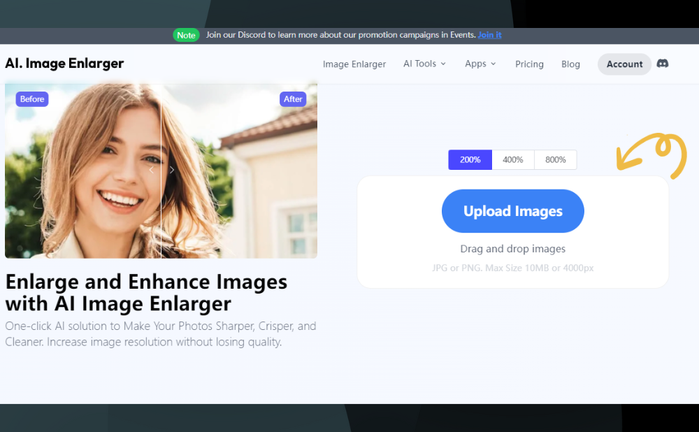 Imglarger-AI图像增强工具，智能优化图片质量