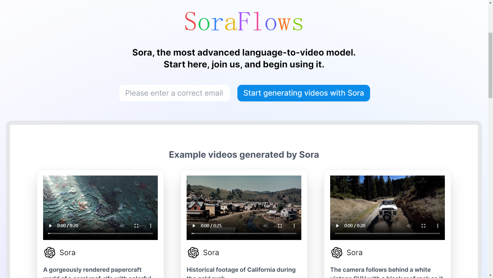 SoraFlows官网