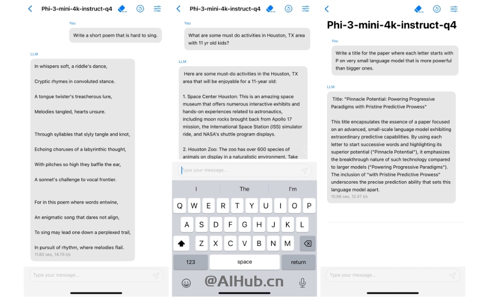 Phi-3：微软推出的开源小型语言模型，支持移动设备
