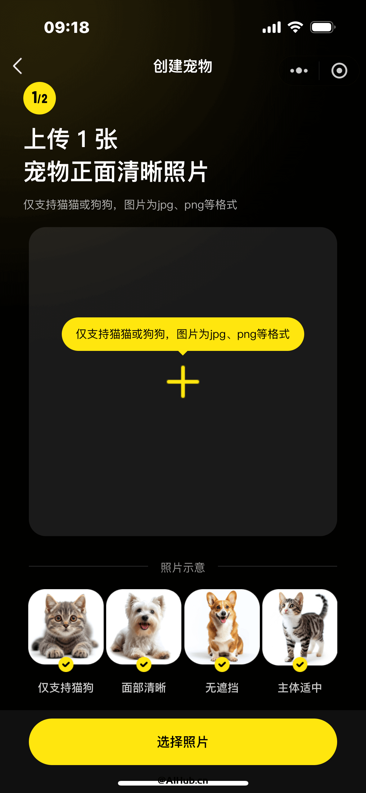 哎呦宠物使用界面