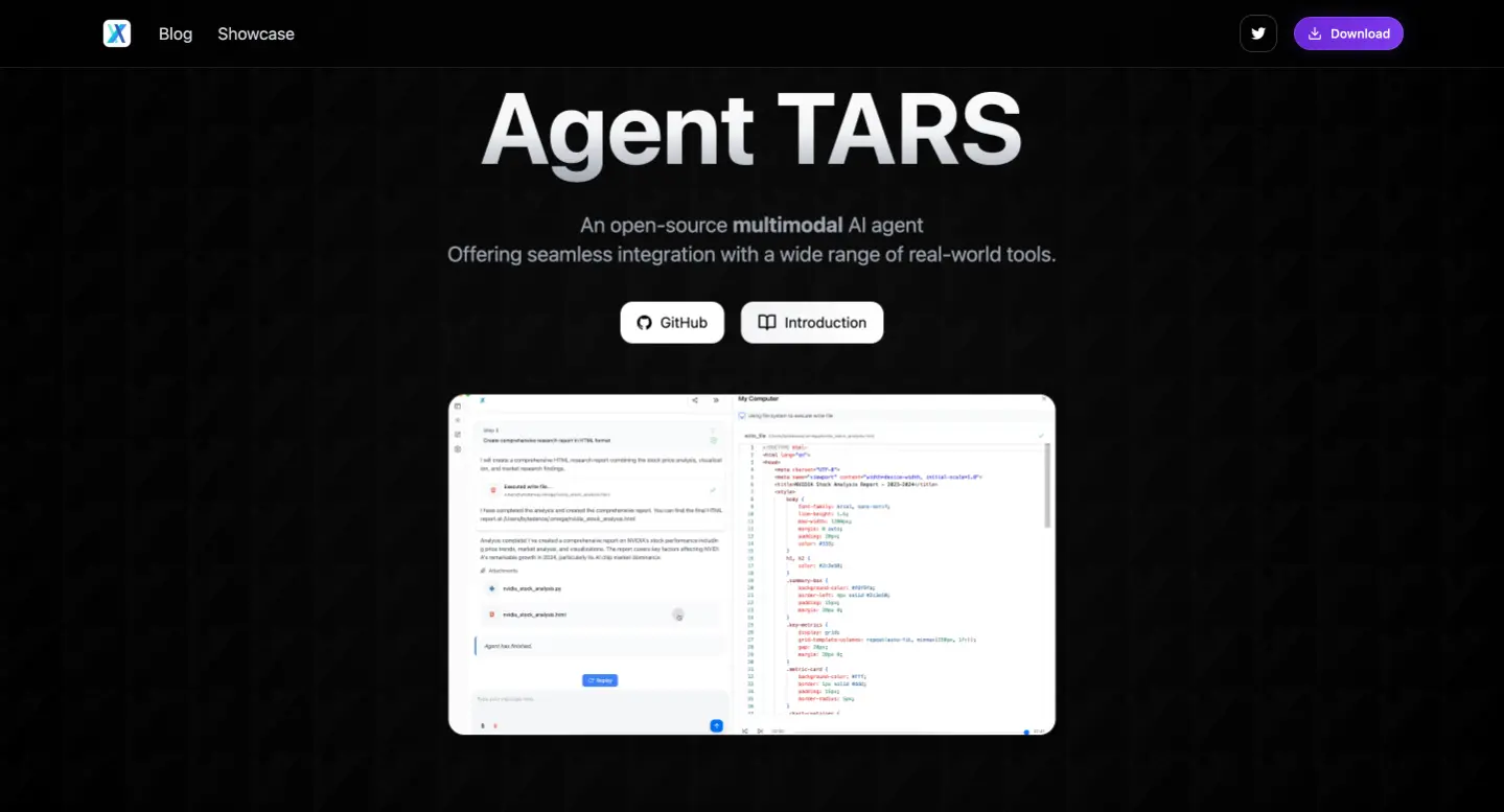 Agent TARS website